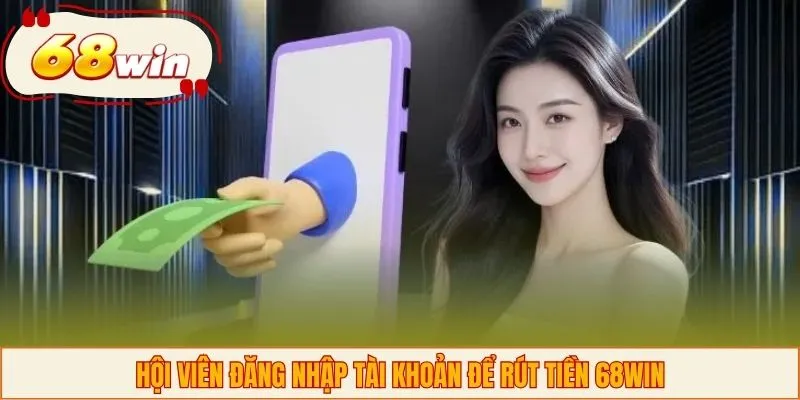 Hội viên đăng nhập tài khoản để rút tiền 68WIN